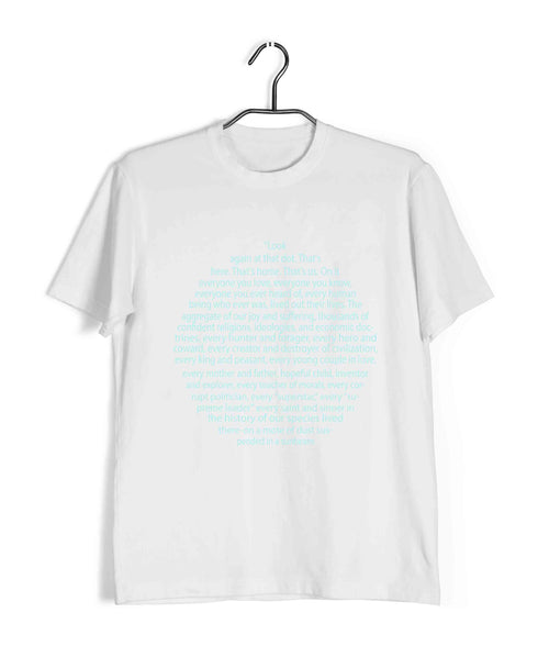 Nerd Physics CARL SAGAN PALE BLUE DOT Custom Printed Graphic Design T-Shirt for Men